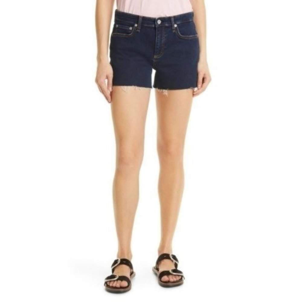 RAG & BONE Dre Low Rise Shorts in Rinse Towel Denim - Size 25